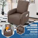 YEMYHOM 3 Pieces Stretch Recliner Slipcover Latest Jacquard Small Recliner Chair Cover with Side Pocket Anti-Slip Fitted Furniture Protector with Elastic Bottom (X-Small Recliner, Light Coffee)
