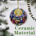 2 x Nativity Scene Ornament: Christmas Ornaments, Religious Christmas Decorations for Tree, Catholic Ornament & Christian Holiday Decor | Religious Gifts, Christian Gifts - Design B