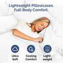 Body Pillowcases Set of 2-20x54 Long Body Pillow Case - Soft Body Pillow Cover for Sleeping & Side Sleepers - Comfy, Breathable, Wrinkle & Fade Free - Machine Washable w/Envelope Enclosure (White)