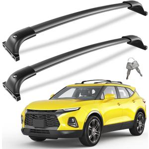 Wonderdriver 300lbs Lockable Roof Rack Cross Bars Compatible with Chevy Chevrolet Blazer 2019-2026 (Not for Blazer EV), Heavy Duty Aluminum Roof Rails Crossbars Cargo Canoe Black Rooftop Luggage.