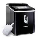 Igloo Automatic Ice Maker, Self- Cleaning, Countertop Size, 26 Pounds in 24 Hours, 9 Large or Small Ice Cubes in 7 Minutes, LED Control Panel, Scoop Included, Perfect for Water Bottles, Mixed Drinks (Black)