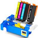 Osinkjet 923 Ink Cartridges Combo Pack Without Chip Compatible for HP OfficeJet 8120 8122e 8123 & Pro 8130e 8135e 8138e 8139e Printer (BK C M Y)