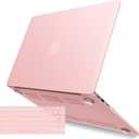 IBENZER Compatible with Old Version MacBook Air 13 Inch Case (2010-2017 Release). Models: A1466 / A1369, Plastic Hard Shell Case with Keyboard Cover for Mac Air 13, Rose Quartz, A1301RQ+1