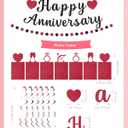 Happy Anniversary Party Decoration Set – Black Glitter Banner, Photo Banner, Black & Red Confetti Garland, 6 Hanging Swirl