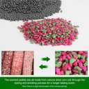 2 x 4-in-1 Artificial Flower Vase Set-2 Red&2 Yellow Lavender Stems with Plastic Vase, Odor Absorber Beads and Lavender Scented Corn Cob for Air Refresh Incense