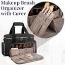 GDNasist Large Makeup Bag, Portable Travel Makeup Bag Organizer for Women Girls with 2 Removable Pouches & Detachable Dividers, Cosmetic Travel Bag, Toiletry Bag for Makeup and Hair Supplies Black