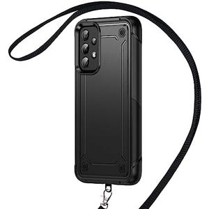DNTMZIN for Samsung Galaxy A53 5G Case, Military Grade Shockproof,Slim Fit Protective Cover for Samsung Galaxy A53 5G Case 6.5'', with Lanyard for Men and Women,-4-A53-Black