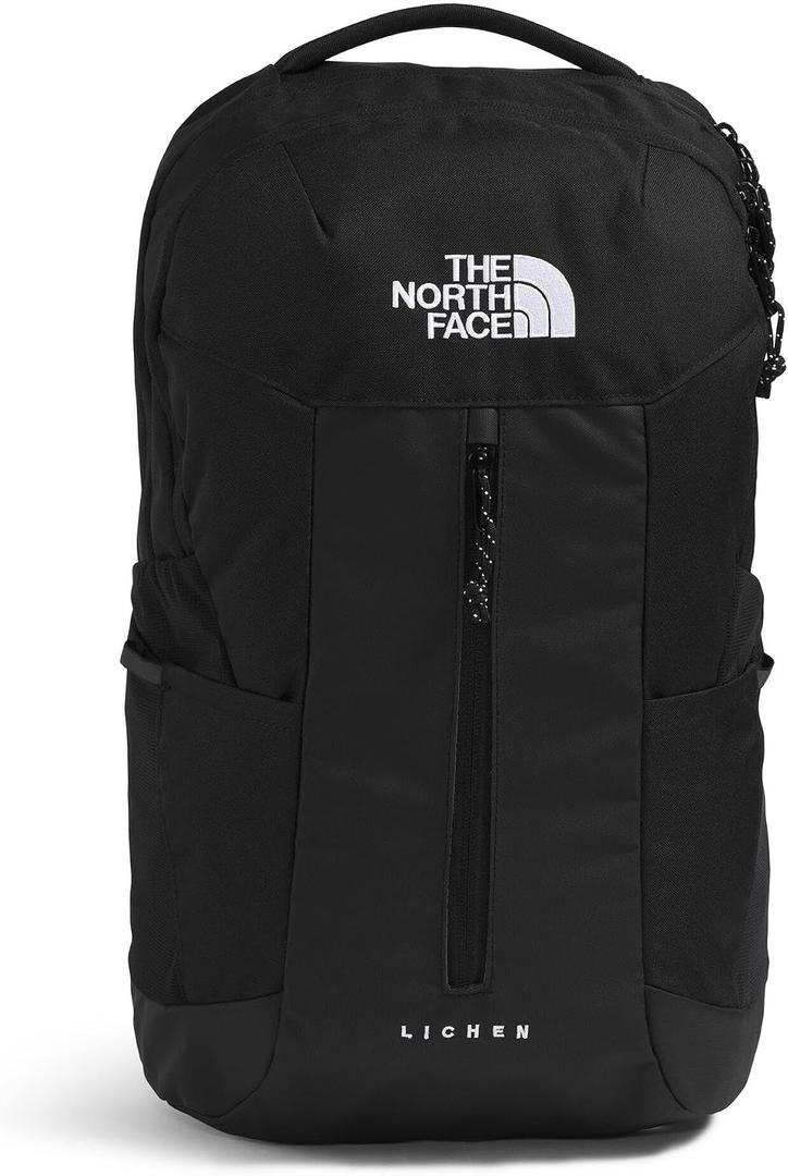The North Face Lichen Daypack - Everyday Commuter Backpack, Laptop Sleeve, Water Bottle Pockets, Center Front Pouch, TNF Black/TNF White, One Size