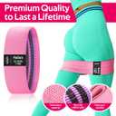 WALITO Resistance Bands for Working Out, Fabric Exercise Bands for Legs and Butt, Workout Bands for Women and Men, Booty Band for Yoga Starter Set, Pilates, Rehab, Fitness and Home Workout