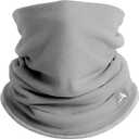 GXCROR Winter Neck Warmer, Reversible Fleece Gaiter Scarf, Windproof Face Mask for Men & Women (Khaki (Child))