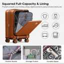 Joyway Expandable Carry On Luggage Sets with Front Pocket, Brown, 3 Piece Sets