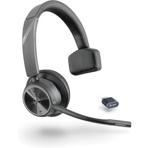 Poly Voyager 4310 UC Wireless Headset (Plantronics) - Single-Ear Bluetooth Headset w/Noise-Canceling Mic - Connect PC/Mac/Mobile via Bluetooth - Works w/Teams, Zoom, & More Poly Voyager 4310 UC Wireless Headset (Plantronics) - Single-Ear Bluetooth Headset w/Noise-Canceling Mic - Connect PC/Mac/Mobile via Bluetooth - Works w/Teams, Zoom, & More