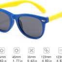 3 Pack kids sunglasses for Boys Girls Kids Polarized Sunglasses (Black+blue+light Blue)