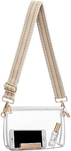 Clear Purse for Women - Stadium Approved Crossbody Bag, Small Stadium Bag for Concerts & Sports Events