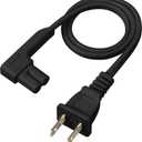 19.5in Power Cord Compatible with Sonos One, Sonos One SL, Sonos Play-1 Speakers - Power Plug Cable (Short, Black)