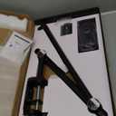 AboveTEK Tablet Stand Holder for Desk & Bed, Aluminum iPad Holder Arm with 360° Rotating Clamp, Adjustable Phone Stand Compatible with 4.7"13.5" iPad Pro/Air/Mini, iPhone, Galaxy Tab Black