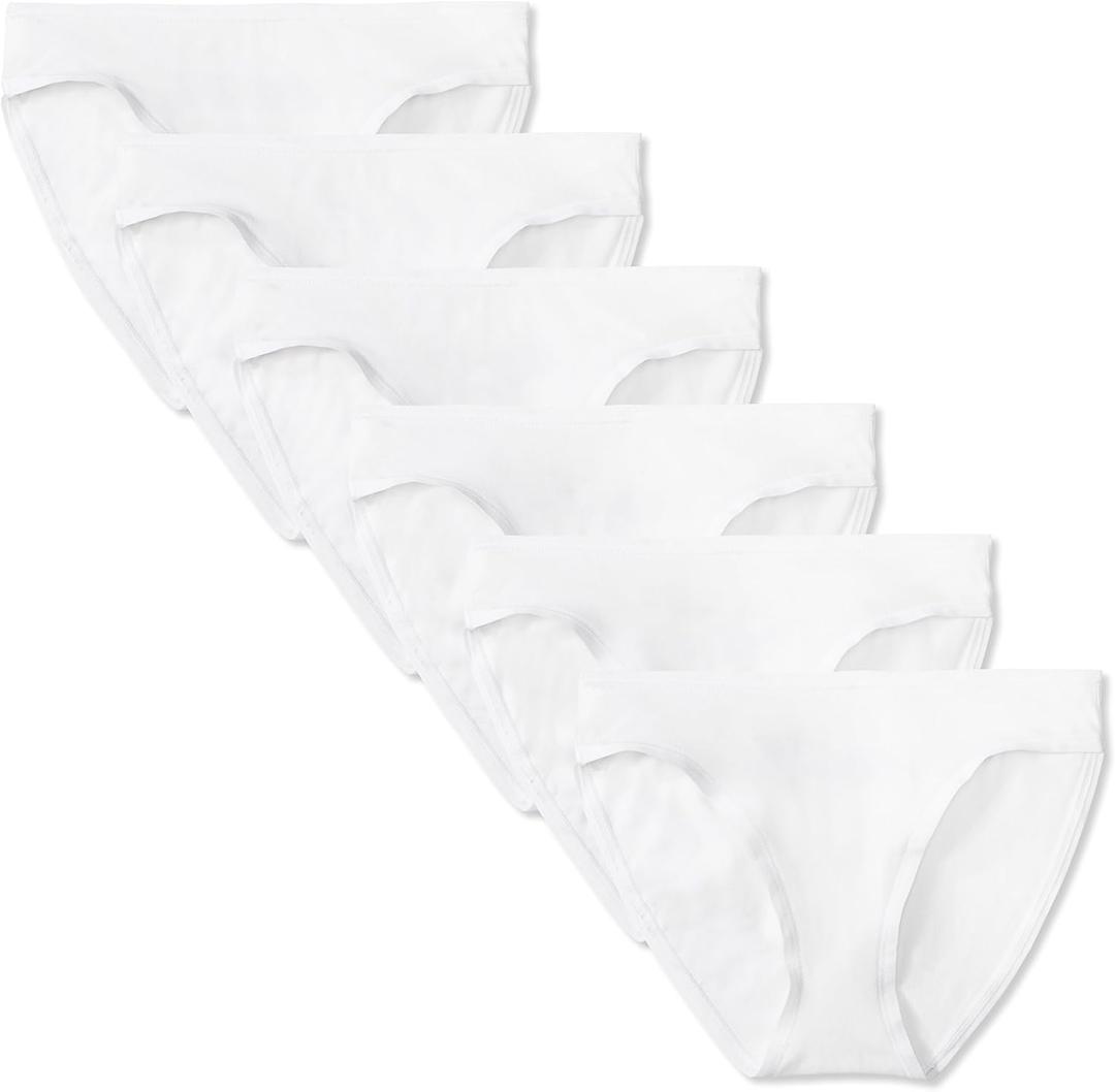 Amazon Essentials Women's Breathable Cotton Bikini Brief Underwear with Full Coverage, Multipacks, XL