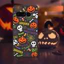 2 x XIMIZU Case for Google Pixel 7 Pro Halloween Ghost Pumpkin Designed,Black Matte Soft Slim Fit TPU Anti-Scratch Shockproof Protective Cover Phone Case for Google Pixel 7 Pro (pumpkin spider web)