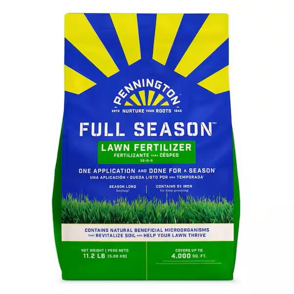 Pennington Full Season Lawn Fertilizer 32-0-5 4M 11.2lb Exp 25 September 2025