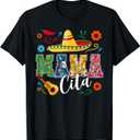 Cinco De Mayo Mamacita Flower Mama Cita Mexican T-Shirt, Large