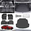 Floor Mats for Toyota Corolla 2020-2025 2026, All Weather Protection Custom Floor Mats Trunk Cargo and Car Windshield Cover Set for Toyota Corolla Accessories,Car Floor Liners Set