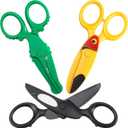 3 Pcs Toddler Safety Scissors for Kids Plastic 4.7 Preschool Training Children Animal Blunt Tip Art Craft Scissors for Paper Cutting School Supplies