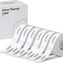 Label Tape for NIIMBOT D11/D110/D101 Printer, 6 Rolls D110 Thermal Sticker Labels Waterproof Anti-Oil Paper White 12 * 40mm (0.47 x 1.57 Inch)