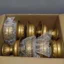 8Pcs Gold Vases for Centerpieces, 4.72in Centerpieces for Table Mini Sized Flower Arrangement Metal Urn Planter for Birthday Wedding Home Decoration Christmas (Gold)