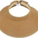 Sun Hats for Women Fashionable Womens Wide Brim Hat Roll-up Straw Sun Visor Hat