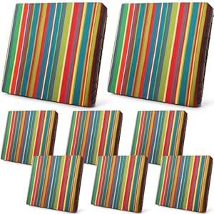 Newwiee 8 Pcs Patio Stretch Sofa Cushion Cover Outdoor Cushion Covers Replacement Patio Furniture Couch Slipcovers Chair Seat Soft Flexibility Protector(Blue Red Green)