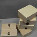 Cregugua 5 Pack Unfinished Wood Box Rectangle Crafts Wooden Box for Painting DIY Project (outer: 5 x 6.7 x 3.1 In)