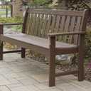 POLYWOOD Vineyard 60" Outdoor Patio Bench, White