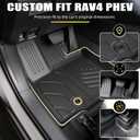 Floor Mats & Cargo Liner for 2026 Toyota RAV4 PHEV(Suitable for Plug-in Hybrid), All Weather TPE Custom Fit Floor Mat Set with Waterproof Anti-Slip Protection,Accessories for 2026 RAV4 PHEV