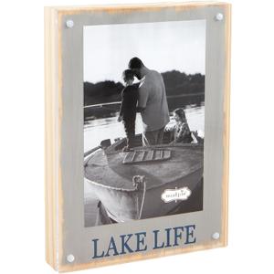 Mud Pie Lake Acrylic Magnet Frame; 7 3/4" x 5 3/4"