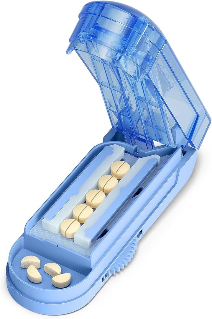 Pill Cutter Splitter for Small and Tiny Pills, Blue