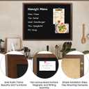 4 THOUGHT Chalk Board 36" x 48", Magnetic Large Chalkboard for Wall Rustic Blackboard Hanging Chalkboards Sign Menu Board for Kitchen Decor Office Home School 4 Markers 8 Magnets, Brown
