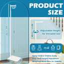 Adjustable Small Clothing Rack, Metal Coat Rack Freestanding White