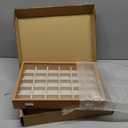 Stratalife Jewelry Organizer Wooden Bracelet Jewelry Box 30 Grid Jewelry Tray with Lid Earring Holder Organizer Necklace Bracelet Bangle Ring Organizer for Women Vintage Jewelry Box