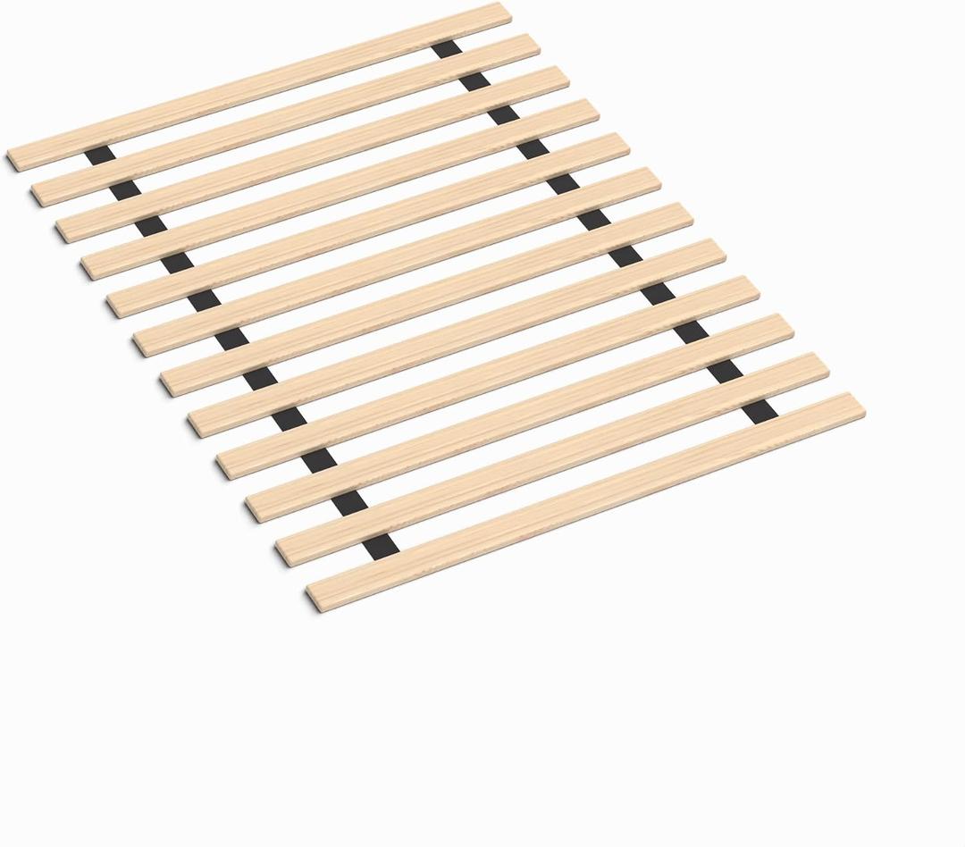 0.68-Inch Heavy Duty Horizontal Wooden Bunkie Board/Bed Slats, Enhance Mattress Support, Queen(60.5"), Beige