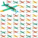 LUCKJOY 48 Pcs Airplane Toy, 8 inch Foam Airplanes for Kids,Paper Airplane Kit for Toddlers 3-5, Glider Toy Planes for Kids,Party Favors Goodie Bag Stuffers Classroom Prizes for Boy Girl Children