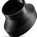 4 Inch Oval to 3 Inch Round Duct Adapter Compatible with Panasonic WhisperValue Broan-Nutone LP80, Bathroom Exhaust Fan Vent Reducer Accessory, No-Tool Installation, Black