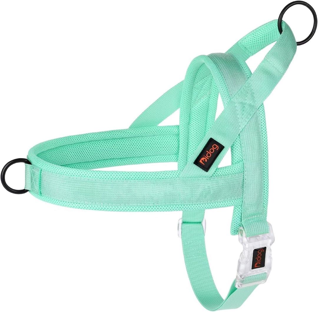 Didog No Pull Dog Harness with Breathable Mesh Padded, Quick Fit & Easy on Dog Vest Harness for Small Medium Large Dogs Training Walking(Green,M) (M:Chest 22-27", Fit 28-50 lbs)