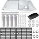 Grill Drip Pan Kits for Nexgrill 720-0830X Replacement Parts, Adjustable Grease Tray with Catch Pan, Cooking Grid Grates, Heat Plates Flame Tamer, Burner and Igniters for Nexgrill 4 Burner 720-0830X.