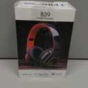 Wireless Bluetooth Headphones with Colorful LED Lights, Built-in Mic, Light Weight, Foldable, Wired HiFi Stereo Headphones for Classroom/Home Office/PC/Mobile Phone/Kids Adult (Black Red)