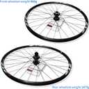 26"/27.5"/29" Mountain Bike WheelsetUltralight Aluminum Alloy Rim 32H High Strength Bike Wheels Quick Release Disc Brake MTB Wheel Set Compatible 7-12 Speed Cassette