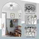 Hallway Light Fixtures Ceiling,Modern Chrome Crystal Ceiling Lights Fixture, Semi Flush Mount E26 Small Hallway Lighting Fixtures Ceiling Light for Porch Entryway Foyer Bathroom
