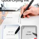 STAGEEK Black Gel Pens GX3, 6Pcs Fine Point Smooth Writing Pens with 3 Extra Refills, Black Ink Pens for Journaling, Office, Note Taking, School Supplies, Nurse Aesthetic(Black Gray White)