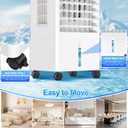 Portable Air Conditioners, 3-in-1 AC Cooling Fan 3 modes 3-Speed with Remote Control & 4 Ice Boxes, Evaporative Air Cooler with 8L Tank 20H Cooling, for Home, Bedroom, Kitchen (White)