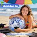 Forwe Graduation Inflatable Beach Balls, 16 Inch 6/10PCS Confetti Glitter Beach Pool Ball Blow up Balloon Toys for Class of 2026 Swimming Pool Graduation Party Decorations