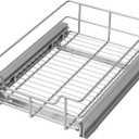 Pull Out Cabinet Organizer 11" W X 17" D, Slide Out Drawers For Kitchen Organizers and Storage, Pull Out Drawers For Cabinets Capacity Heavy Duty Caddy, Cabinet Shelves Chrome-Plated, Bathroom Pantry